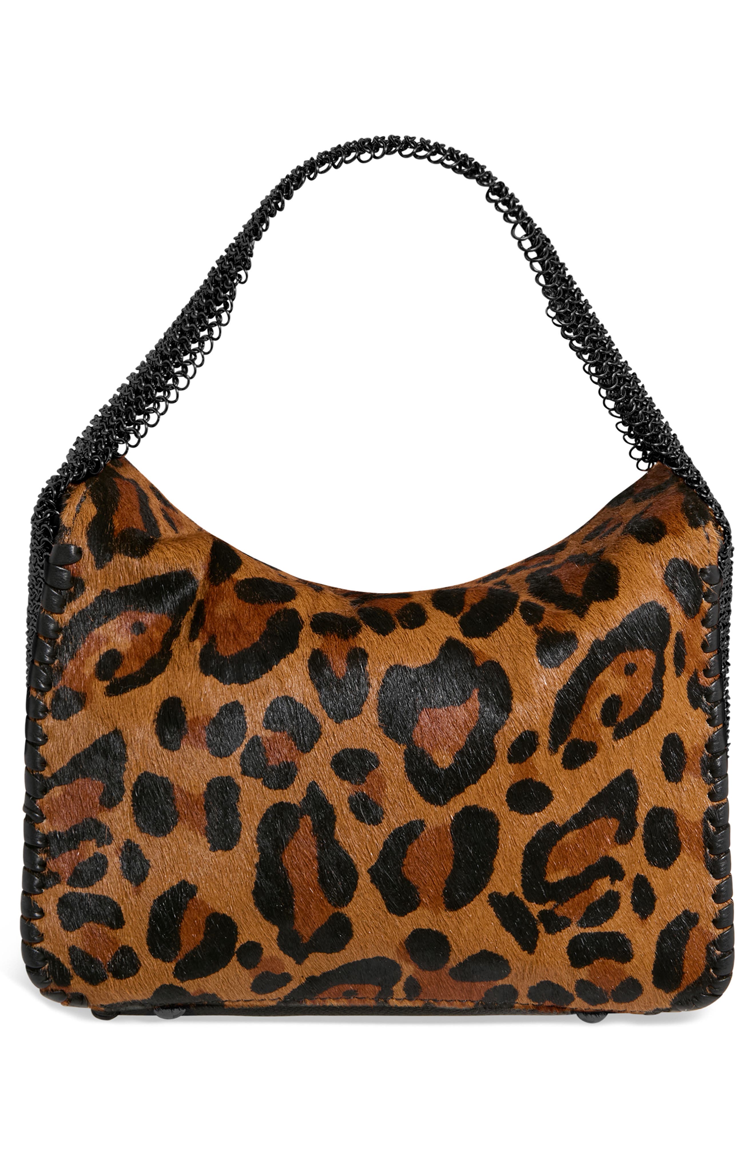 Chain Mail Handle Handbag, Alternate, color, WILDCAT HAIRCALF