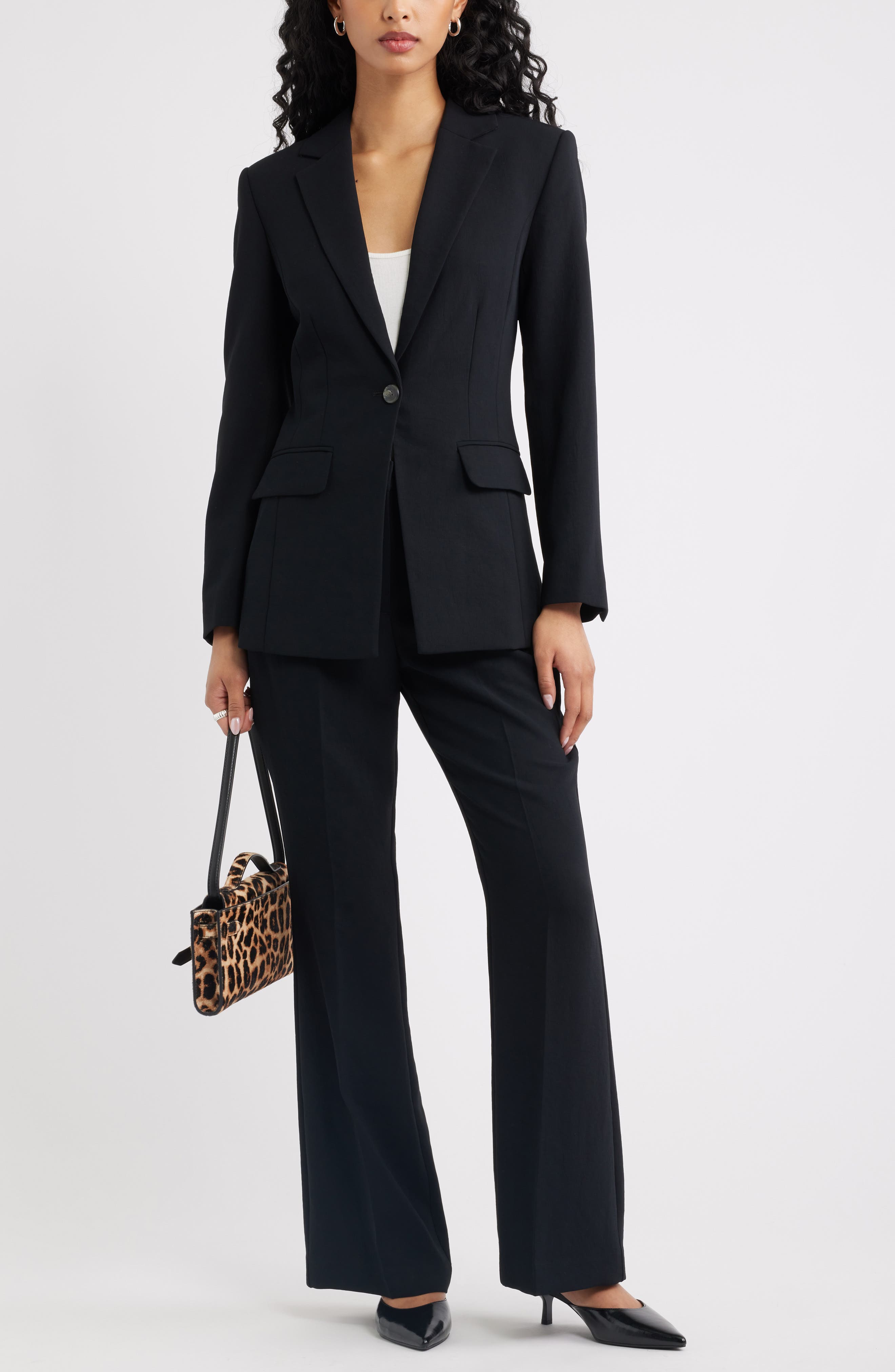 Женские пиджаки Open Edit Curator Crepe Fitted Blazer — фото 3