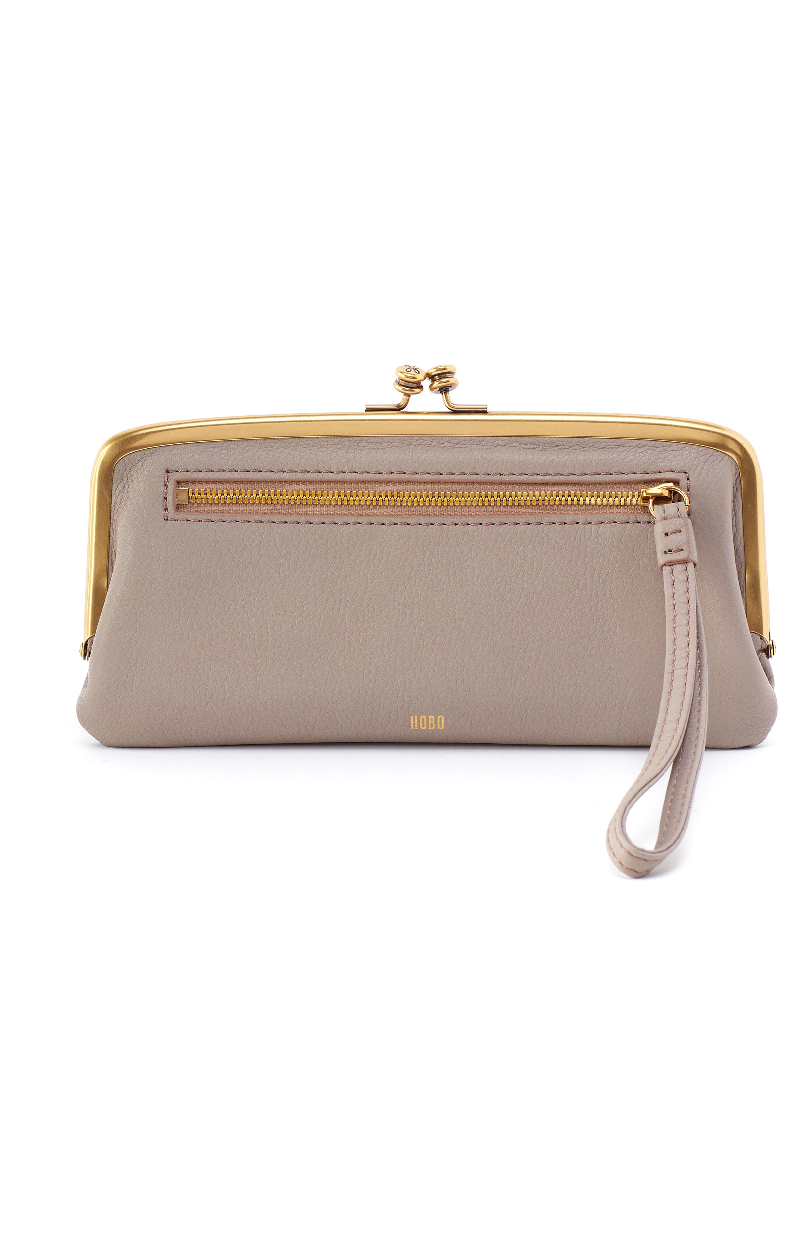 HOBO Large Cora Leather Frame Clutch, Alternate, color, 