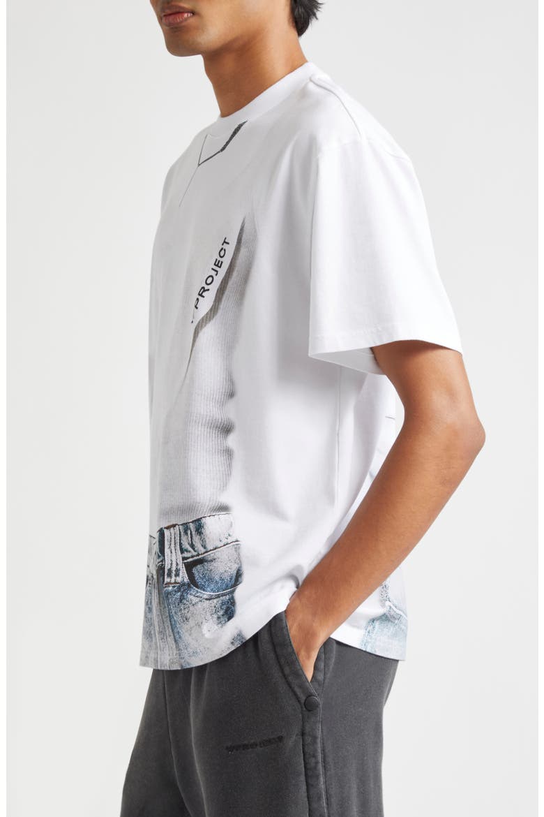 Y Pendant Trompe l'Oeil Organic Cotton Graphic T-Shirt, Alternate, color, WHITE