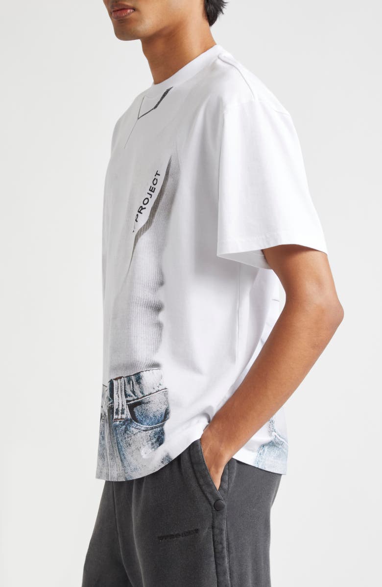 Y/Project Y Pendant Trompe l'Oeil Organic Cotton Graphic T-Shirt, Alternate, color, 