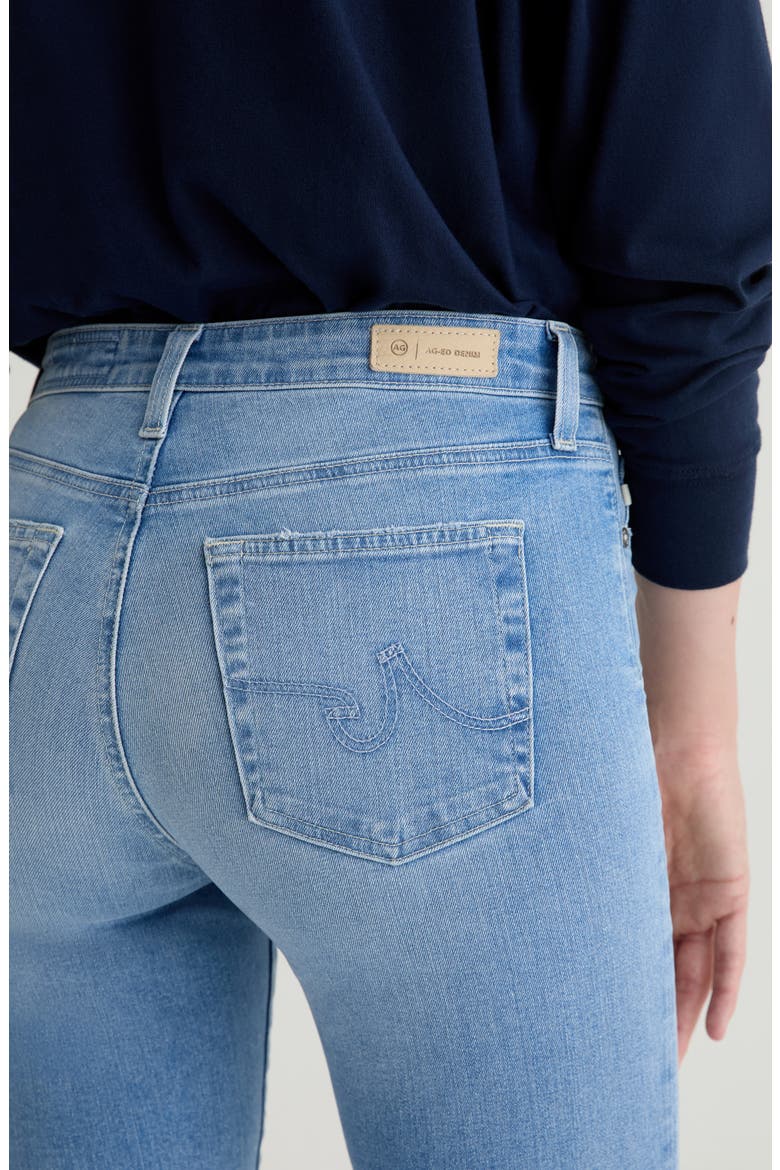Mari High Waist Raw Hem Slim Straight Jeans, Alternate, color, 14 YEARS FORTUNA