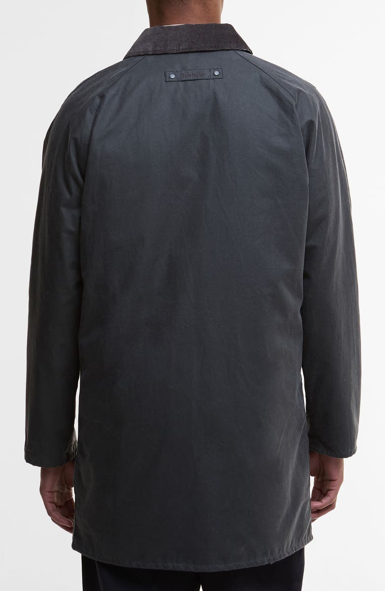 Barbour Lorden Waxed Mac Jacket, Alternate, color, Grey