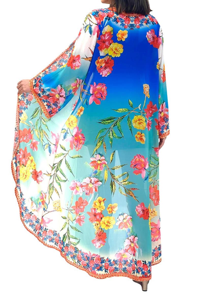 Ombré Longline Duster, Alternate, color, BLUE OMBRE
