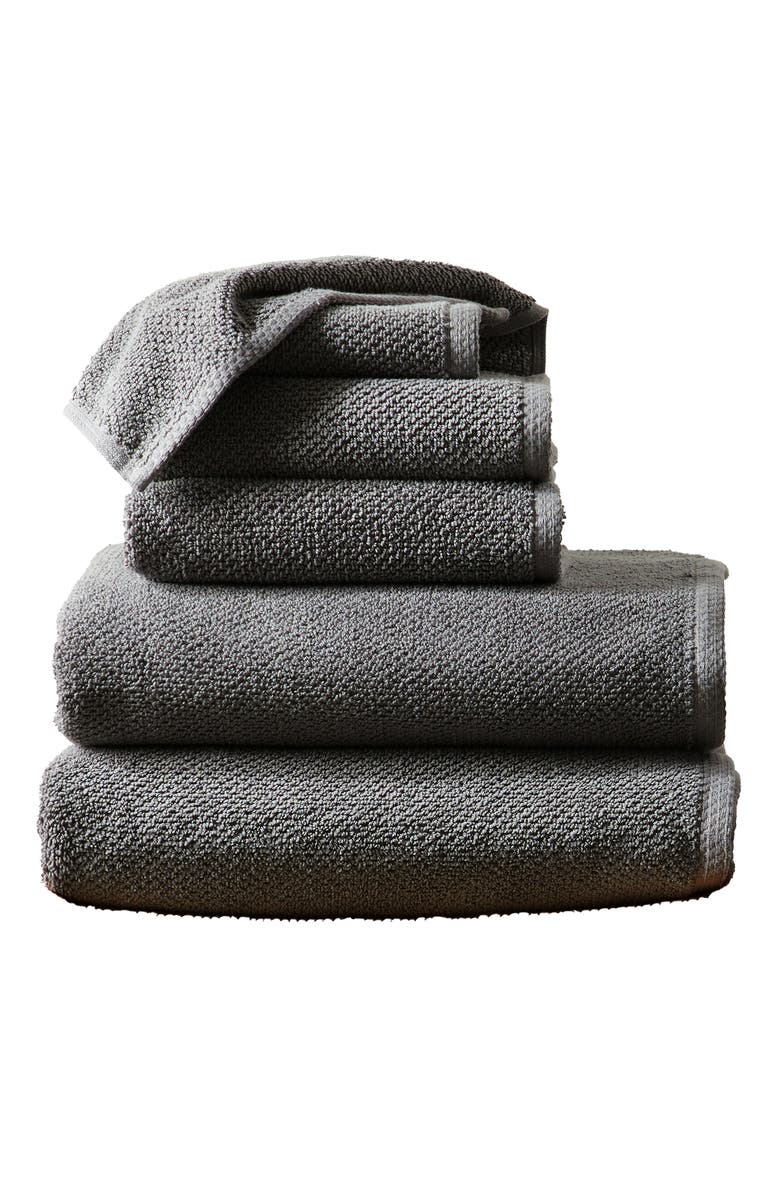 Woven & Weft Cotton 6-Piece Textured Towel Set, Main, color, 