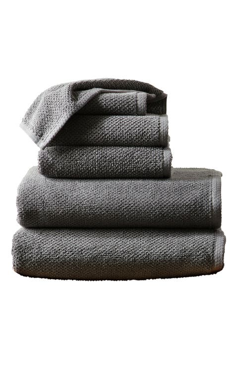 6-Piece Popcorn Textured Towel Set