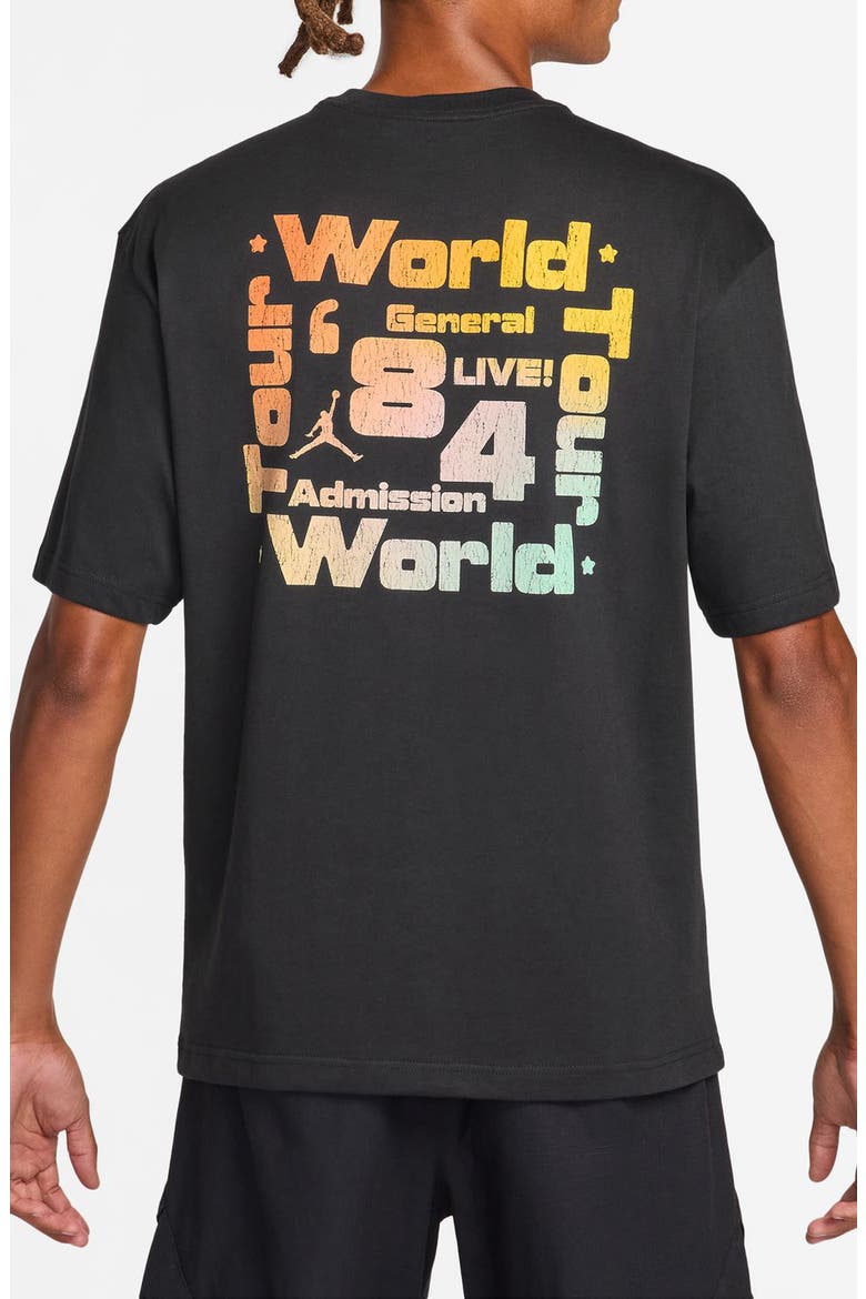 World Tour Cotton Graphic T-Shirt, Alternate, color, BLACK
