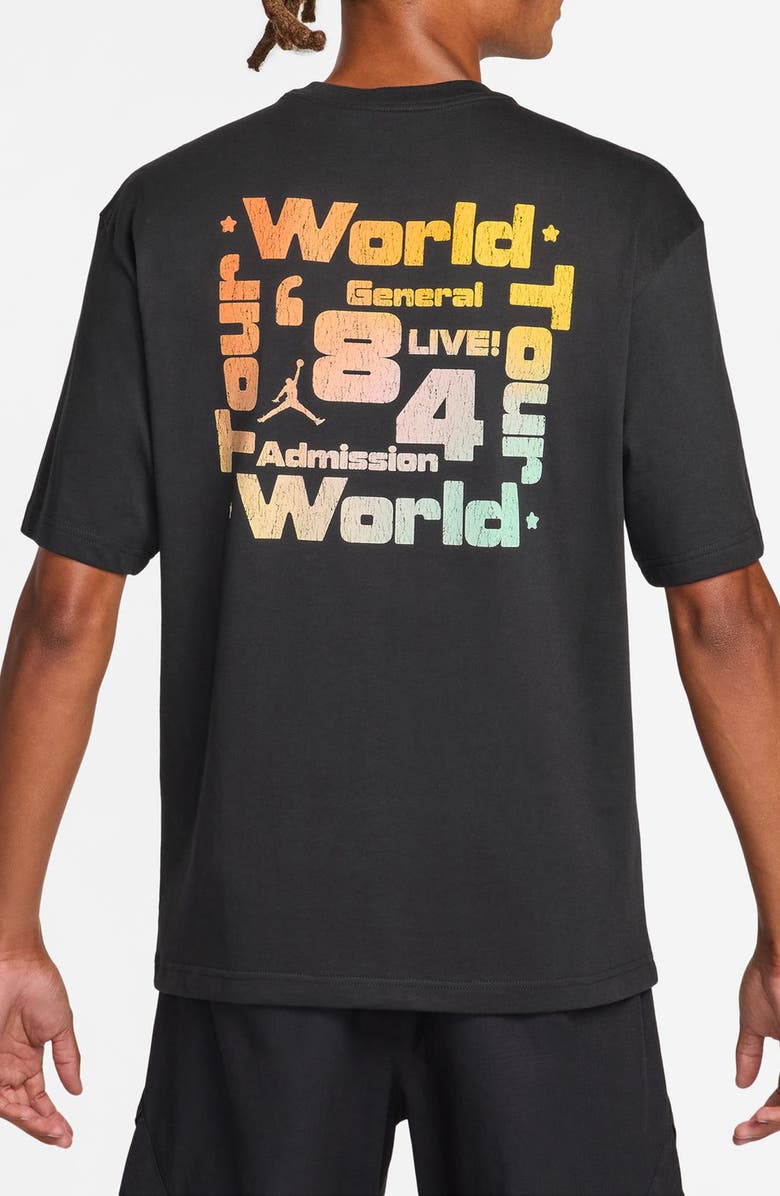 Jordan World Tour Cotton Graphic T-Shirt, Alternate, color, Black