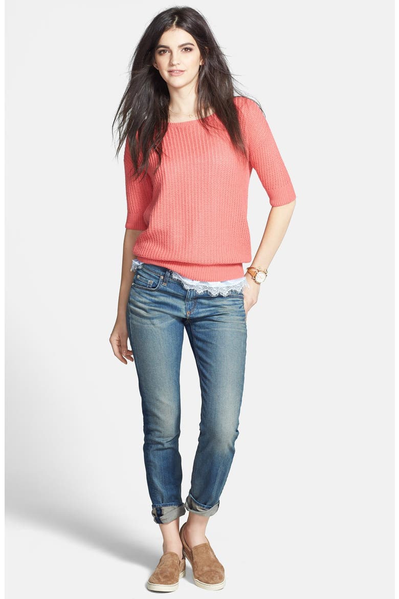 'The Dre' Slim Fit Boyfriend Jeans (Nordstrom Exclusive), Alternate, color, GOLDEN