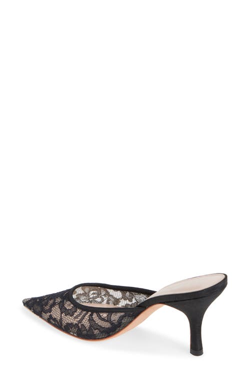 Loeffler Randall Layla Lace Mules In Black