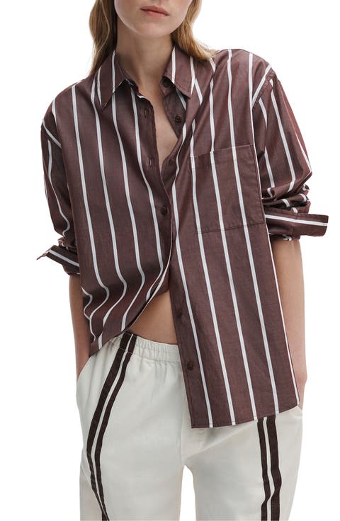 Connie Stripe Button-Up Shirt