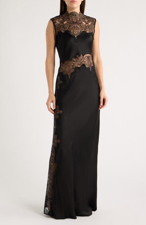 Jamila Lace Trim Gown