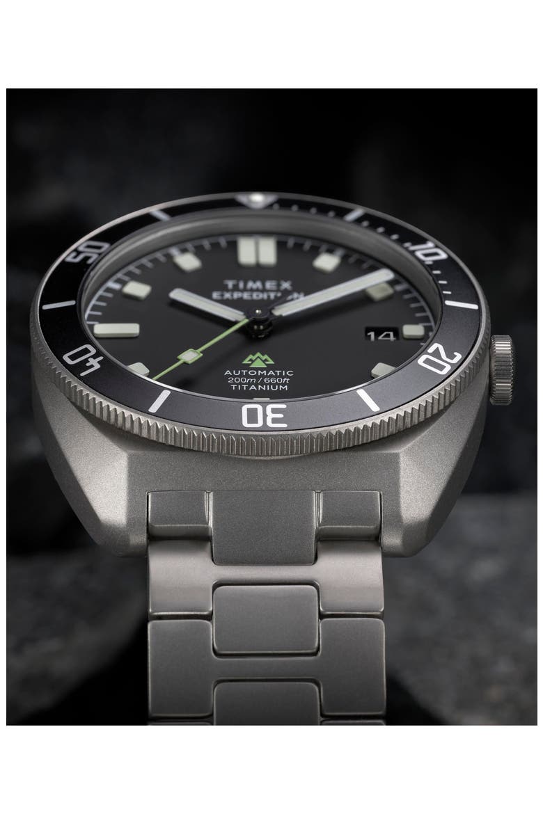 Expedition Pioneer Titanium Automatic Bracelet Watch, 41mm, Alternate, color, TITANIUM