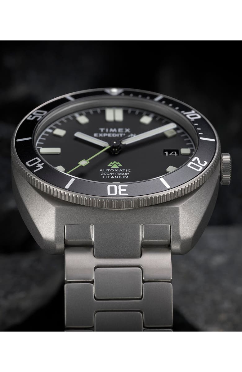 Timex<sup>®</sup> Expedition Pioneer Titanium Automatic Watch, Alternate, color, Titanium
