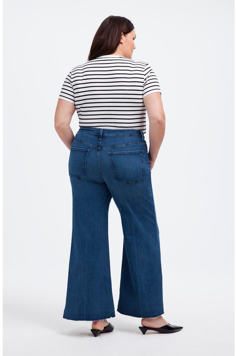 High Waist Crop Wide Leg Jeans, Alternate, color, PELION WASH