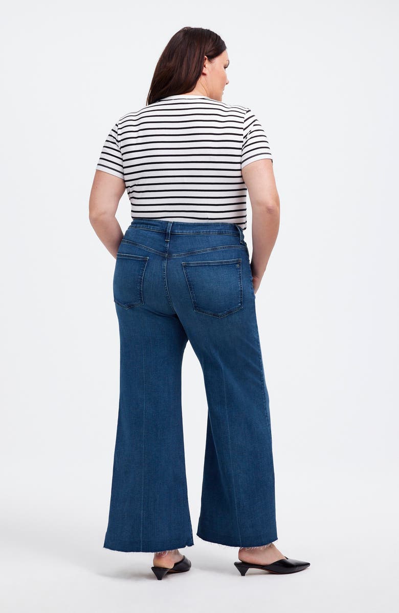 Madewell High Waist Crop Wide Leg Jeans, Alternate, color, Pelion Wash