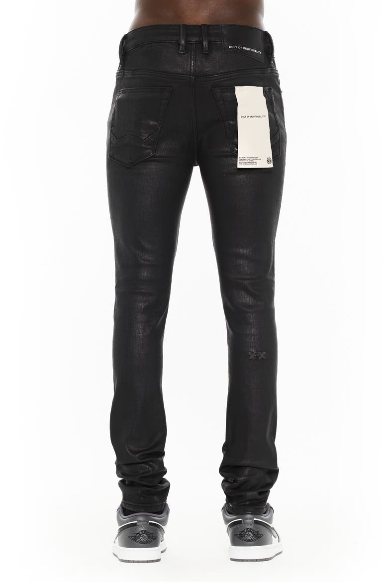Punk 601 Coated Super Skinny Jeans, Alternate, color, BLACK COATED