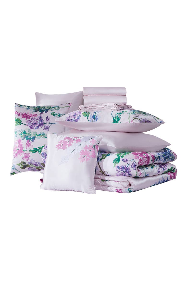 Satin Nolita Floral Bed In A Bag, Main, color, MAUVE FLORAL
