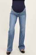 PinkBlush Wide Hem Straight Leg Maternity Jeans