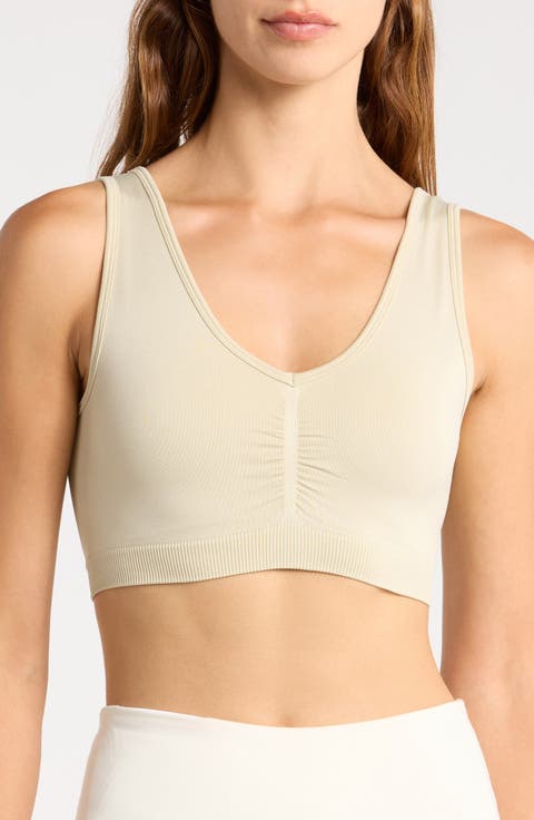 Ruched Longline Seamless Bra
