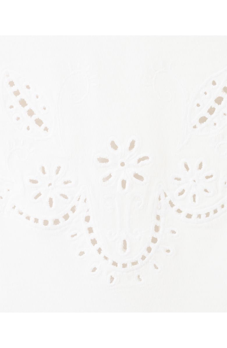 MANGO Openwork Embroidery Cotton Tank, Alternate, color, Off White