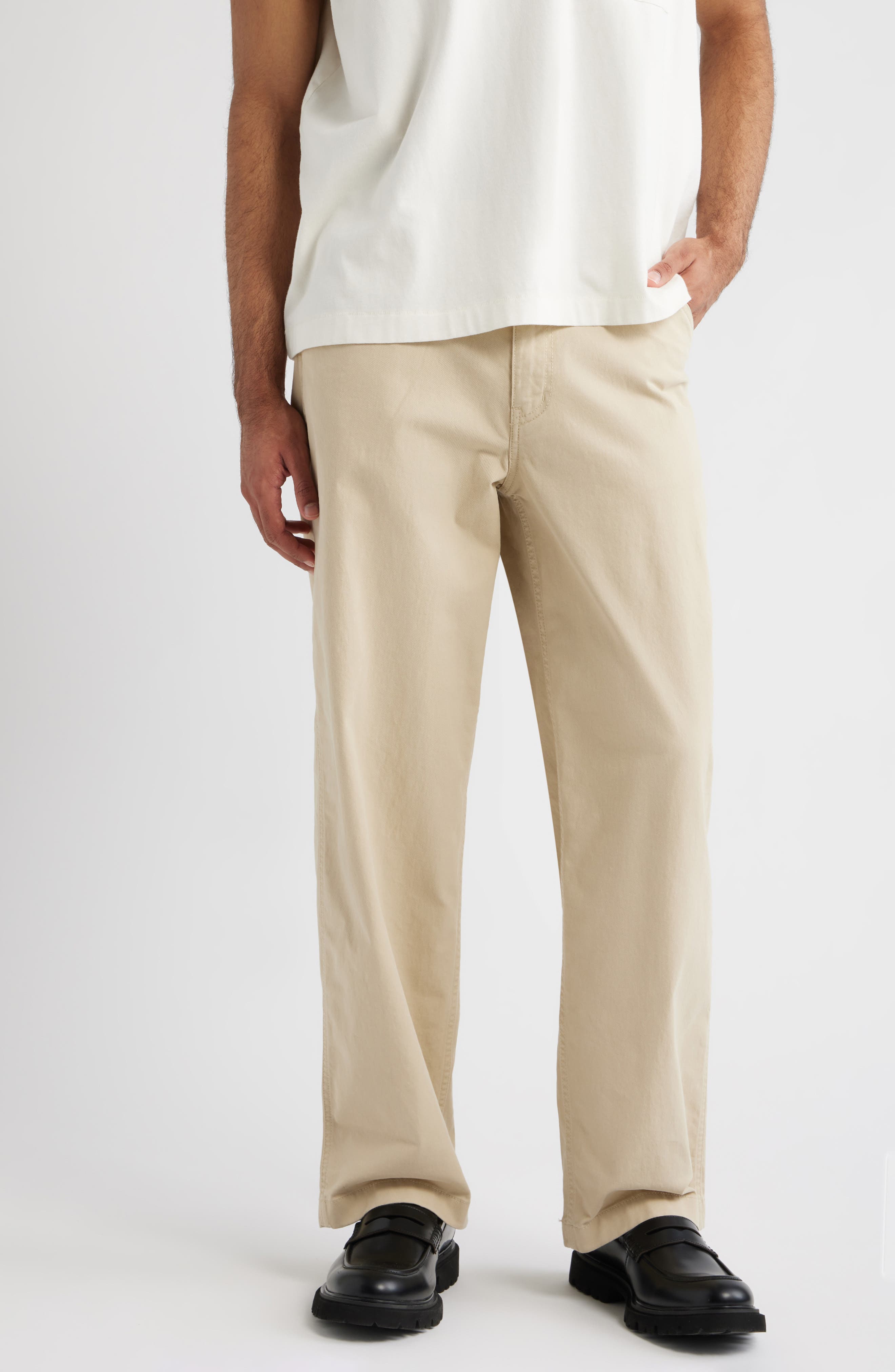 Straight Leg Cotton Stretch Twill Pants - image 3