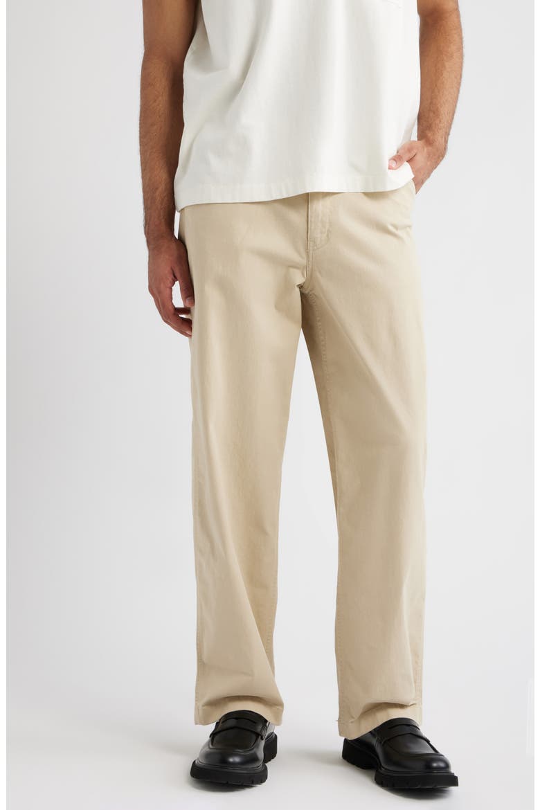 Straight Leg Cotton Stretch Twill Pants, Main, color, TAN NANTUCKET