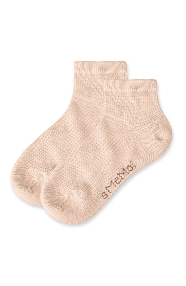 MeMoi Mesh Anklet Sock, Alternate, color, Blush