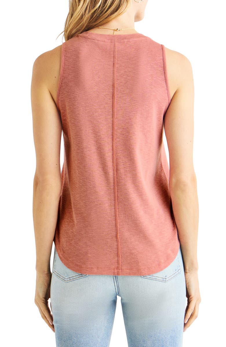Splendid Acadia Slub Cotton Tank, Alternate, color, Sunset