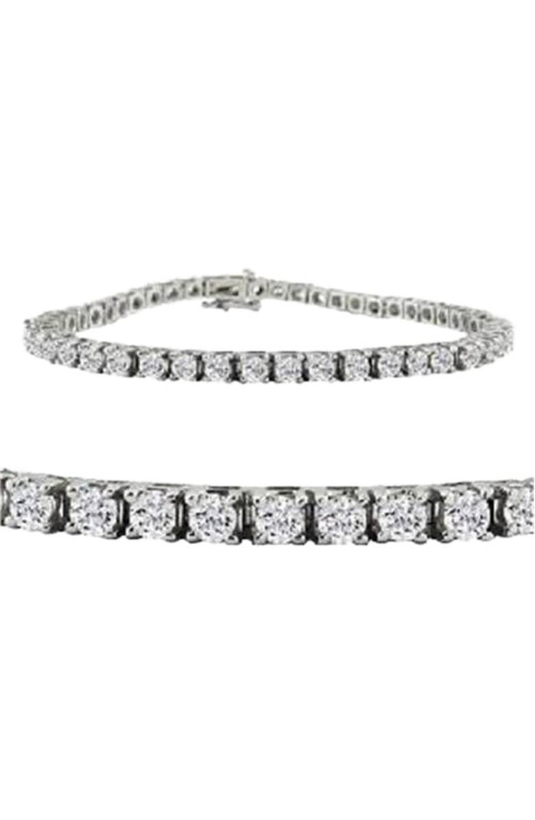 Bliss Diamond 8 TCW 14k Gold Round Diamond Tennis Bracelet Lab Grown, Main, color, 14K White Gold