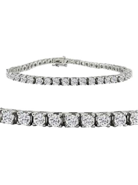 8 TCW 14k Gold Round Diamond Tennis Bracelet Lab Grown