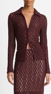 Vince Floral Lace Button-Up Shirt