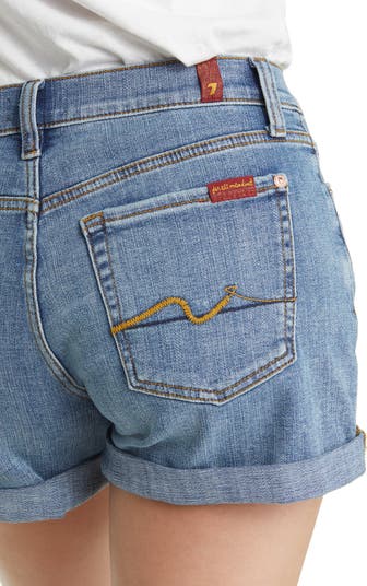 Roll Cuff Denim Shorts