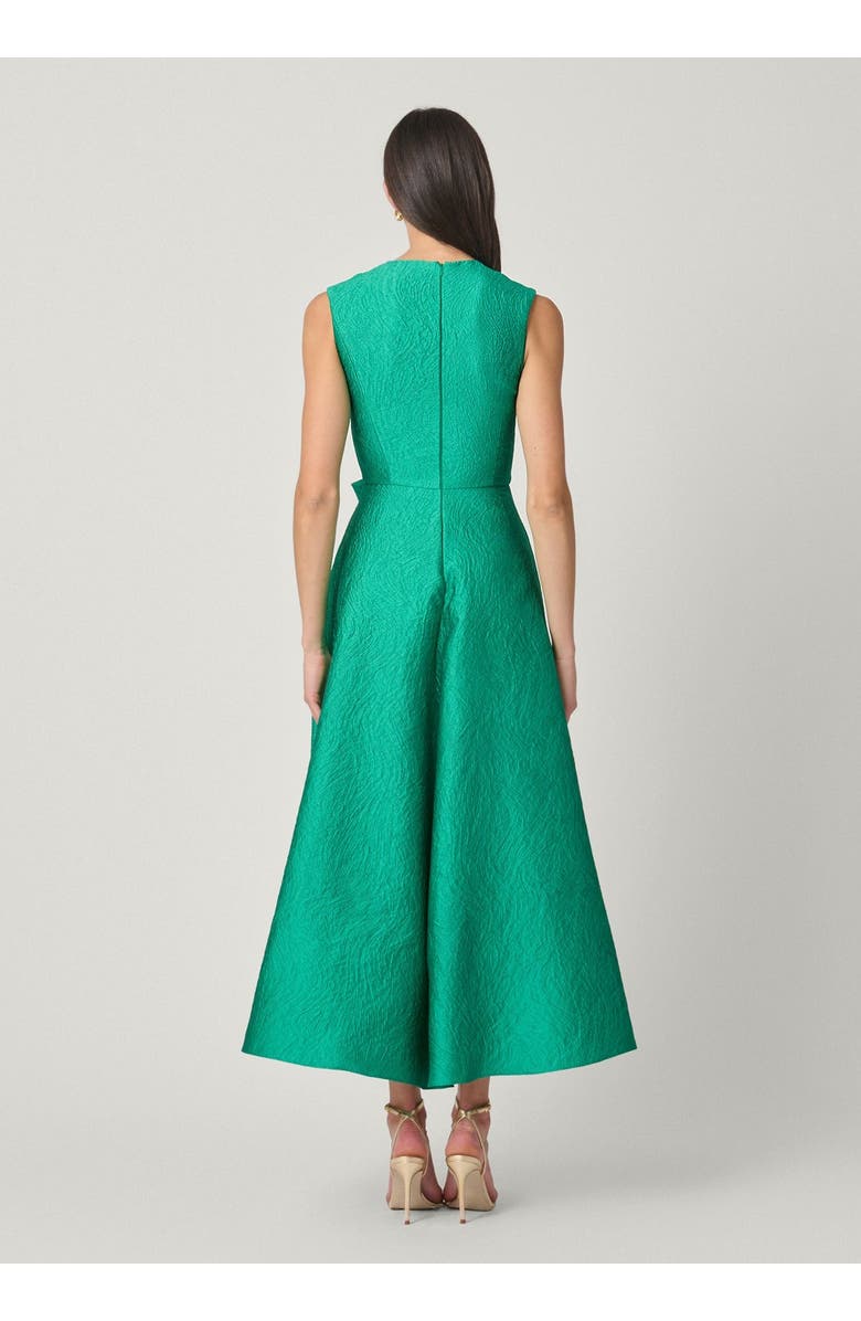 Shoshanna Midnight Laura Emerald Jacquard Dress, Alternate, color, Emerald