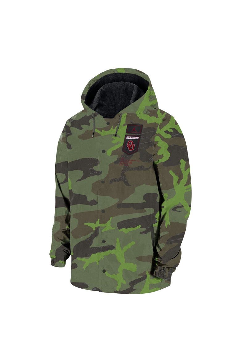 Men's Jordan Brand Camo Oklahoma Sooners Hoodie Full-Snap Jacket, Alternate, color, Camo