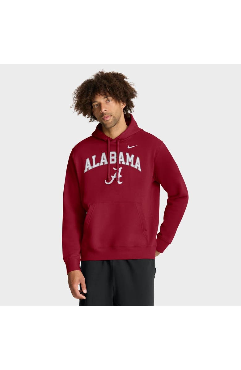 Nike Men
s Nike Crimson Alabama Crimson Tide Club Fleece Arch Pullover Hoodie, Alternate, color, Crimson
