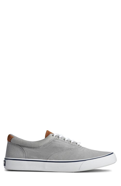 Sperry Striper Ii Cvo Sw Mens Canvas Lace Up Casual Sneakers In Sw Grey