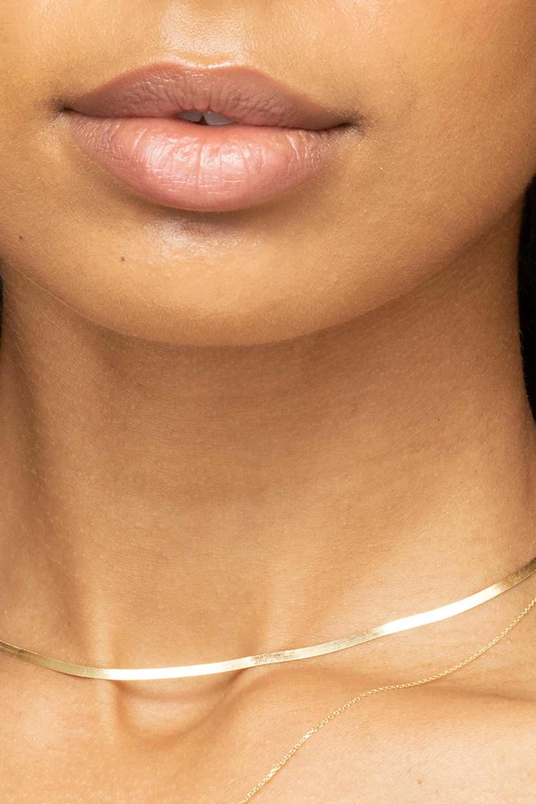 14K Yellow Gold Park Avenue Herringbone Choker, Alternate, color, Yellow Gold