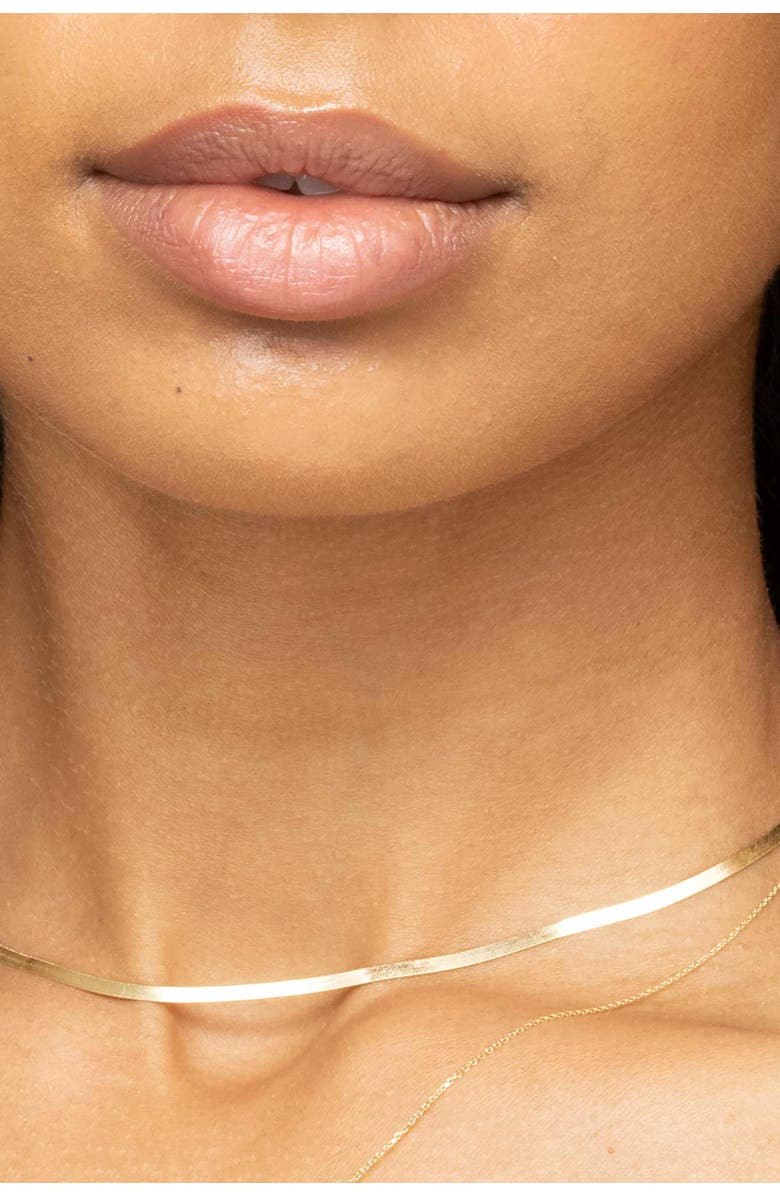 Oradina 14K Yellow Gold Park Avenue Herringbone Choker, Alternate, color, Yellow Gold