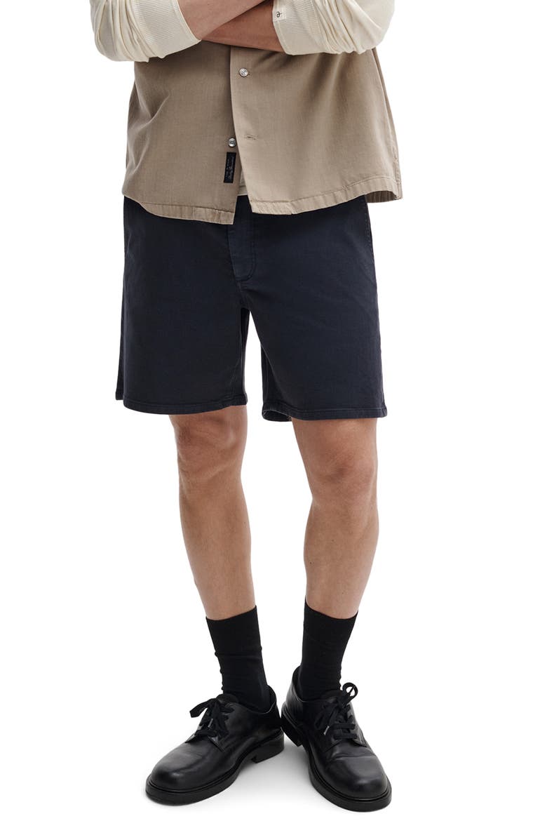 Classic Aero Stretch Denim Shorts, Main, color, NAVY