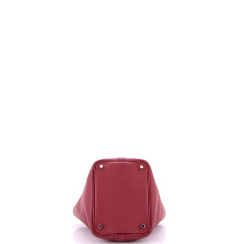 Pre-owned Hermes Hermes Picotin Lock Bag Clemence Pm In Red