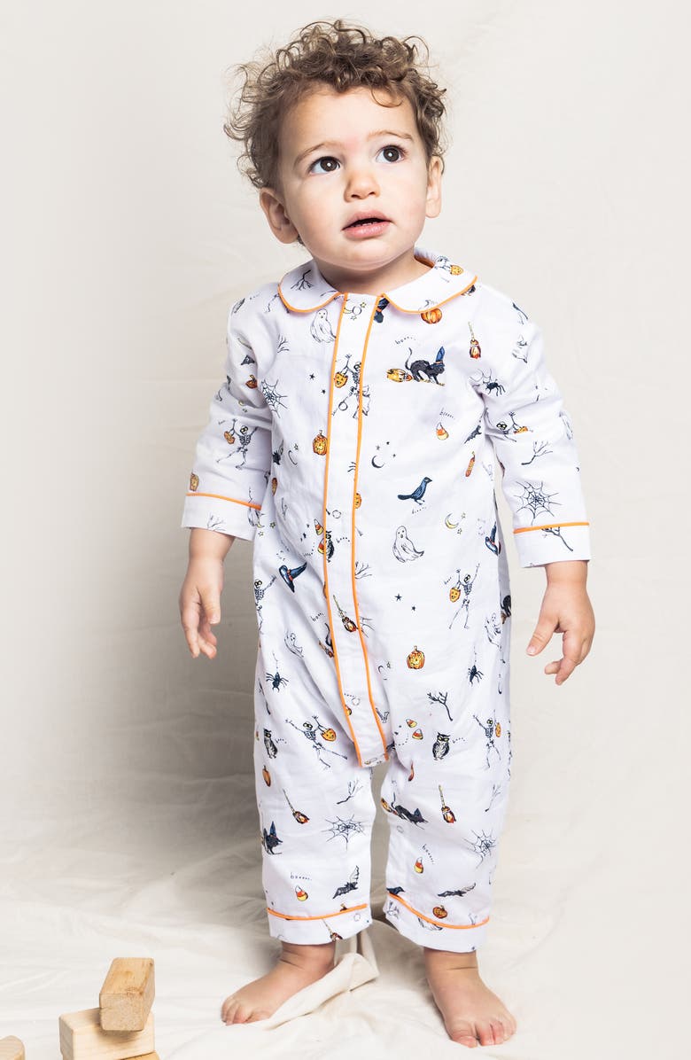 Petite Plume Trick or Treat Halloween One-Piece Pajamas, Alternate, color, 