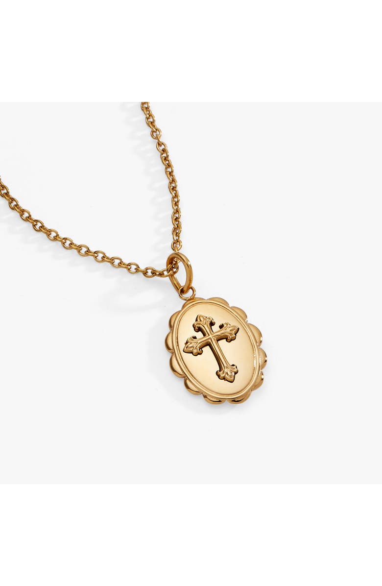 Alex and Ani Cross Pendant Necklace, Main, color, 