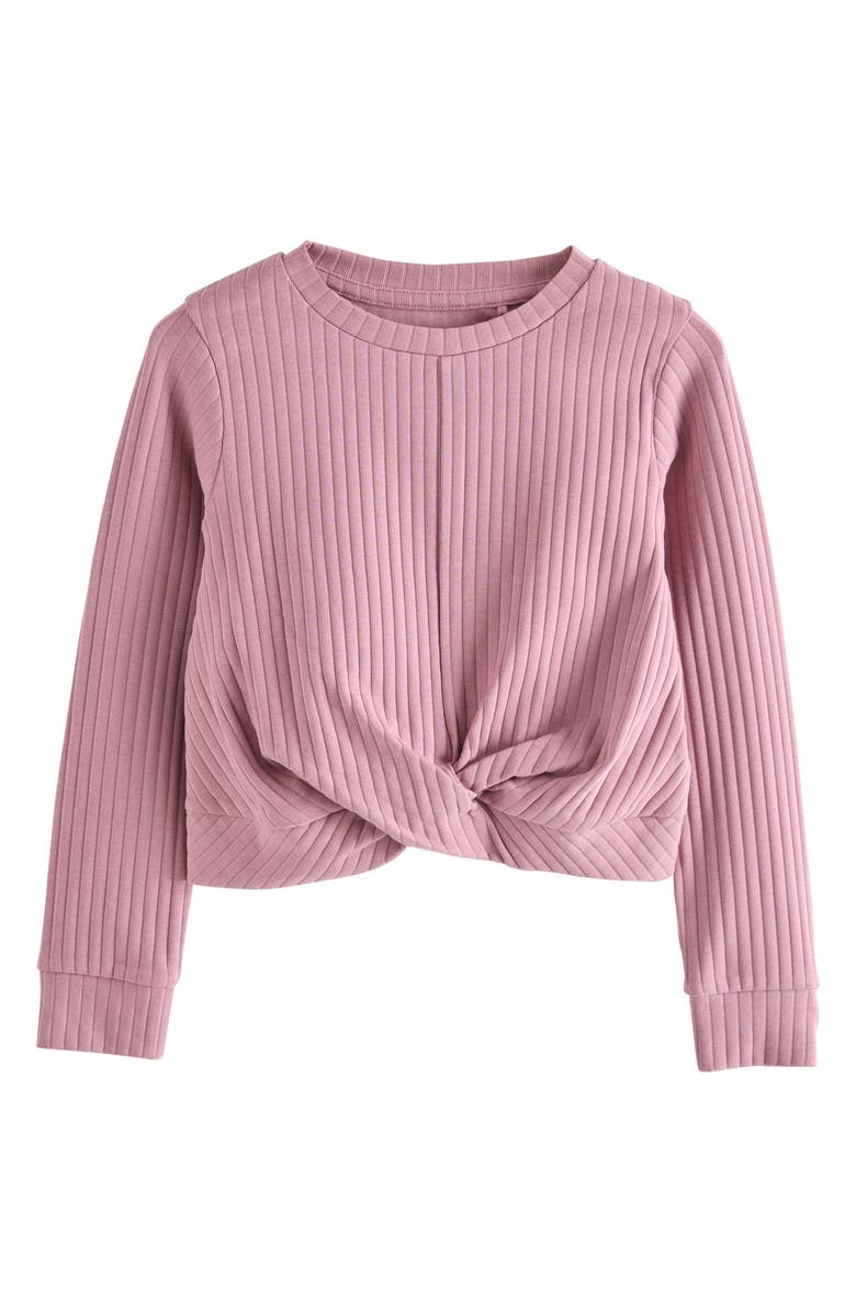 NEXT Kids' Assorted 2-Pack Twist Front Stretch Cotton Rib Tops, Alternate, color, Multi