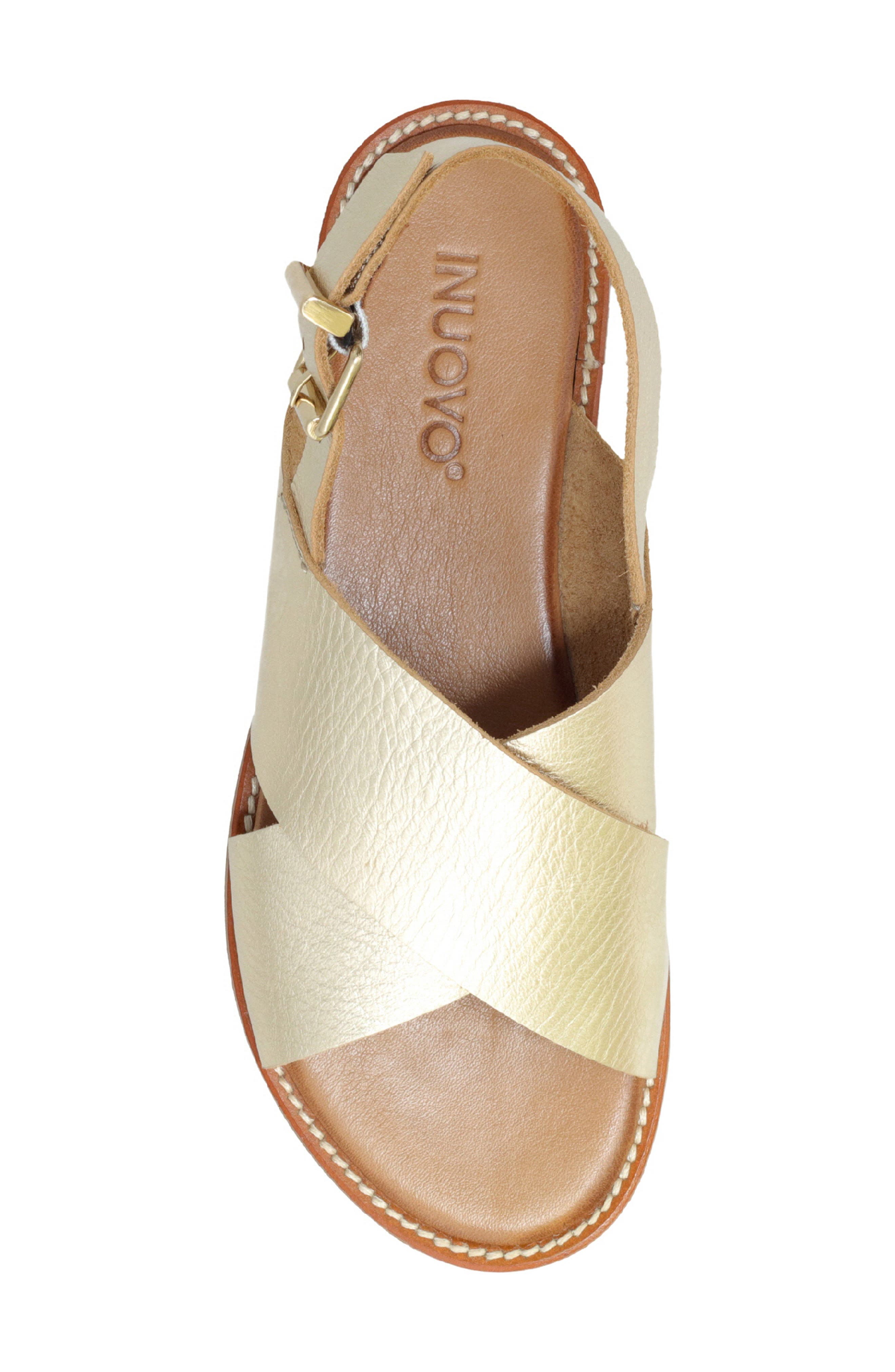 Faust Slingback Sandal, Alternate, color, GOLD LEATHER