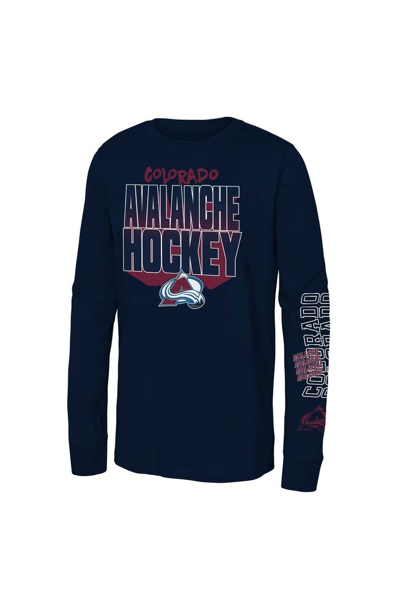 Outerstuff Youth Navy Colorado Avalanche Standout Long Sleeve T-Shirt, Alternate, color, 