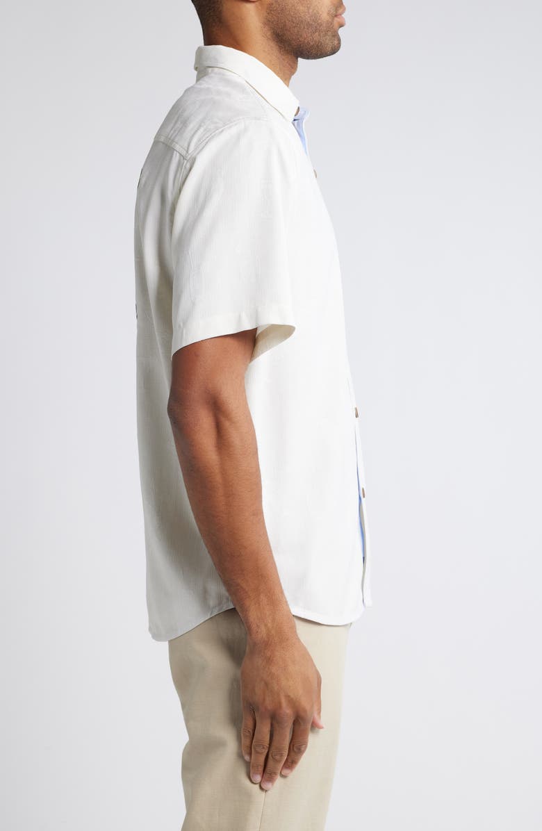 Tommy Bahama Let's Mix & Mingle Short Sleeve Silk Jacquard Button-Up Shirt, Alternate, color, 