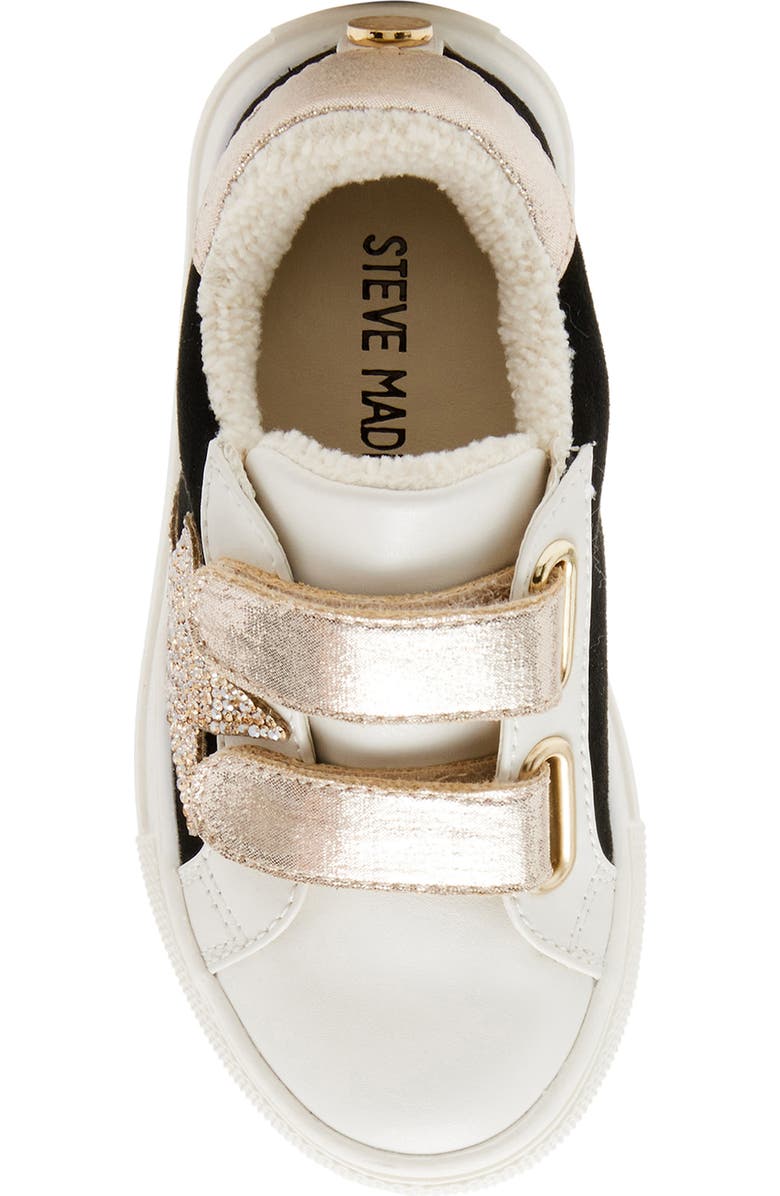 Steve Madden Kids' Trezumer Sneaker, Alternate, color, Black/ Gold