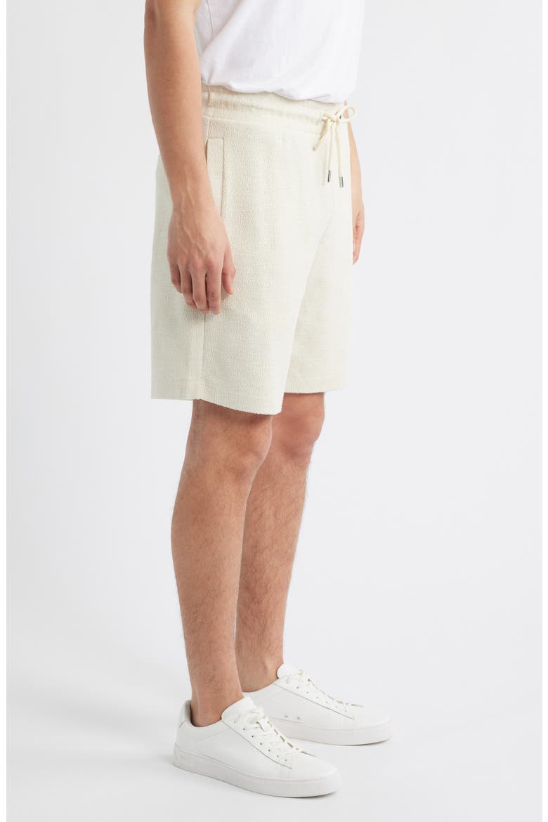 Leoni Drawstring Cotton Terry Cloth Shorts, Alternate, color, OPEN WHITE