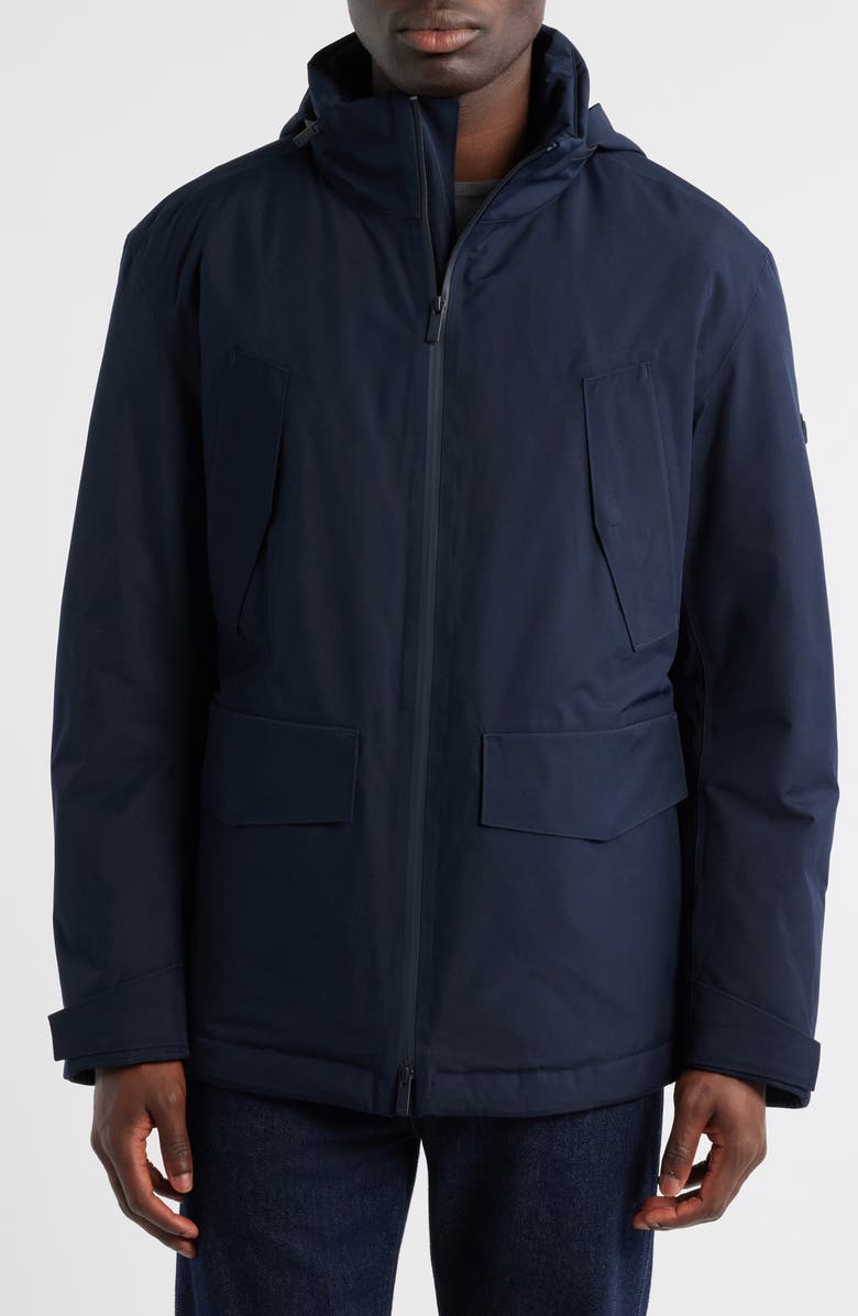 BOSS Cordell Gore-Tex<sup>®</sup> Waterproof Hooded Jacket, Alternate, color, Dark Blue